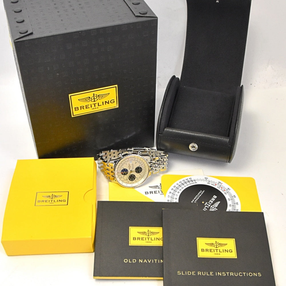 BREITLING Navi timer A13324 Chronograph Date Silver / Black Dial Automatic Men's
 Watch J#142695