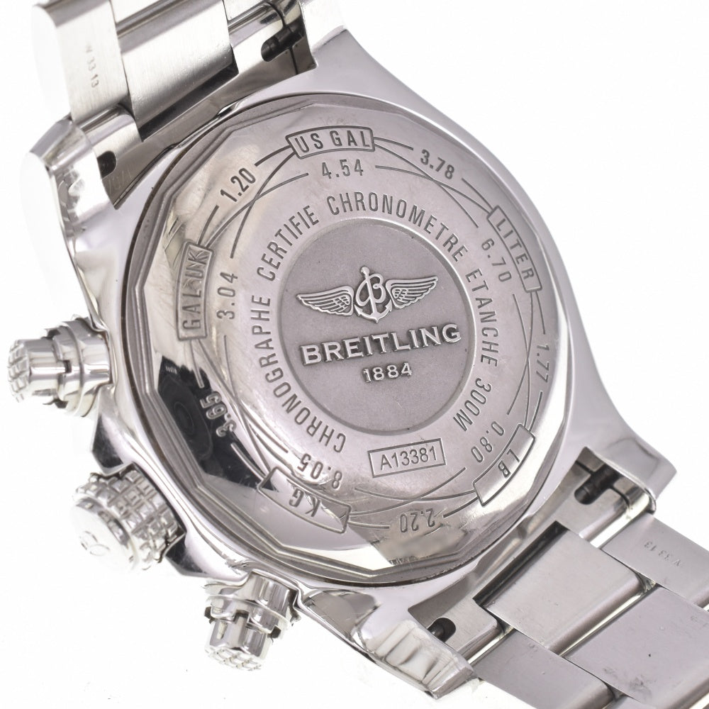 with paper BREITLING Avenger II A13381 Chronograph Date black Dial Automatic Men's
 Watch J#142696