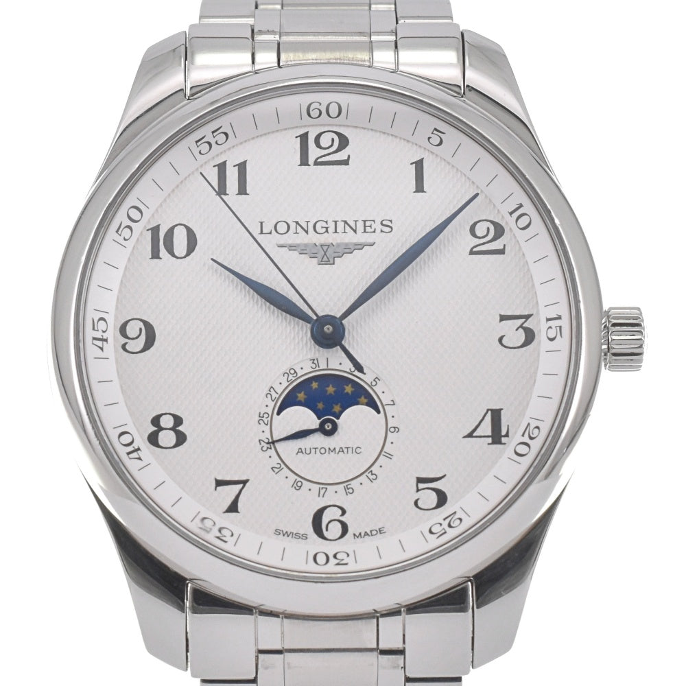 LONGINES Master collection L2.919.4.78.6 Moon phase date Silver Dial Automatic Men's
 Watch J#142700