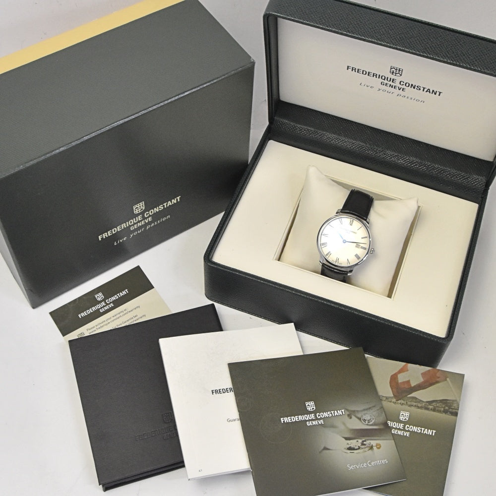 with paper FREDERIQUE CONSTANT Slim line FC-306MR4S6 Date Silver Dial Automatic Men's
 Watch J#142703