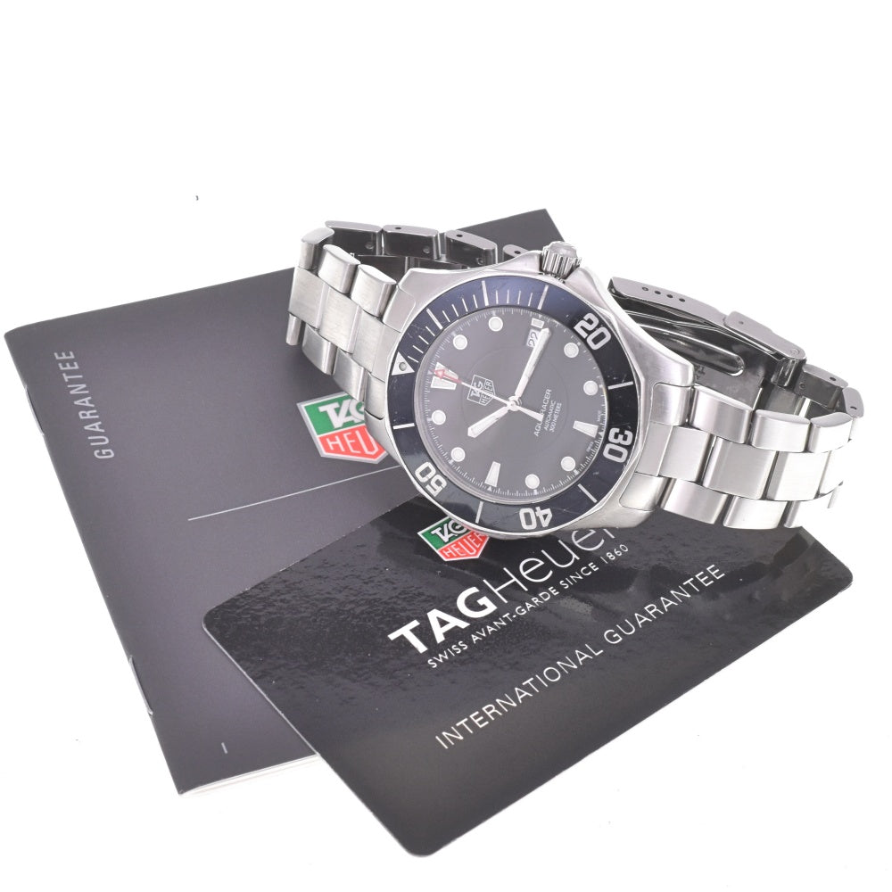 with paper TAG HEUER Aqua racer WAB2010 Date black Dial Automatic Men's
 Watch K#142704