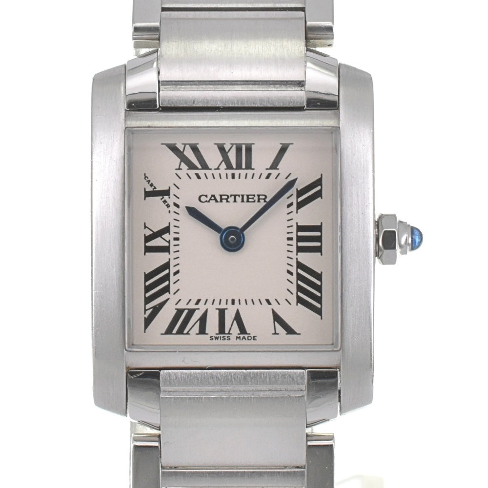 CARTIER Tank francaise SM W51008Q3 Ivory Dial Quartz Ladies
 Watch J#142707