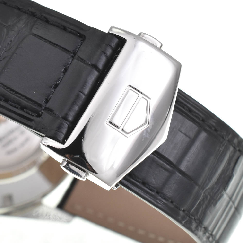 with paper TAG HEUER Carrera Caliber 16 CV2A1AB.BA0638 Chronograph Day Date Stainless Steel/Leather black Dial Automatic Men's
 Watch J#142716