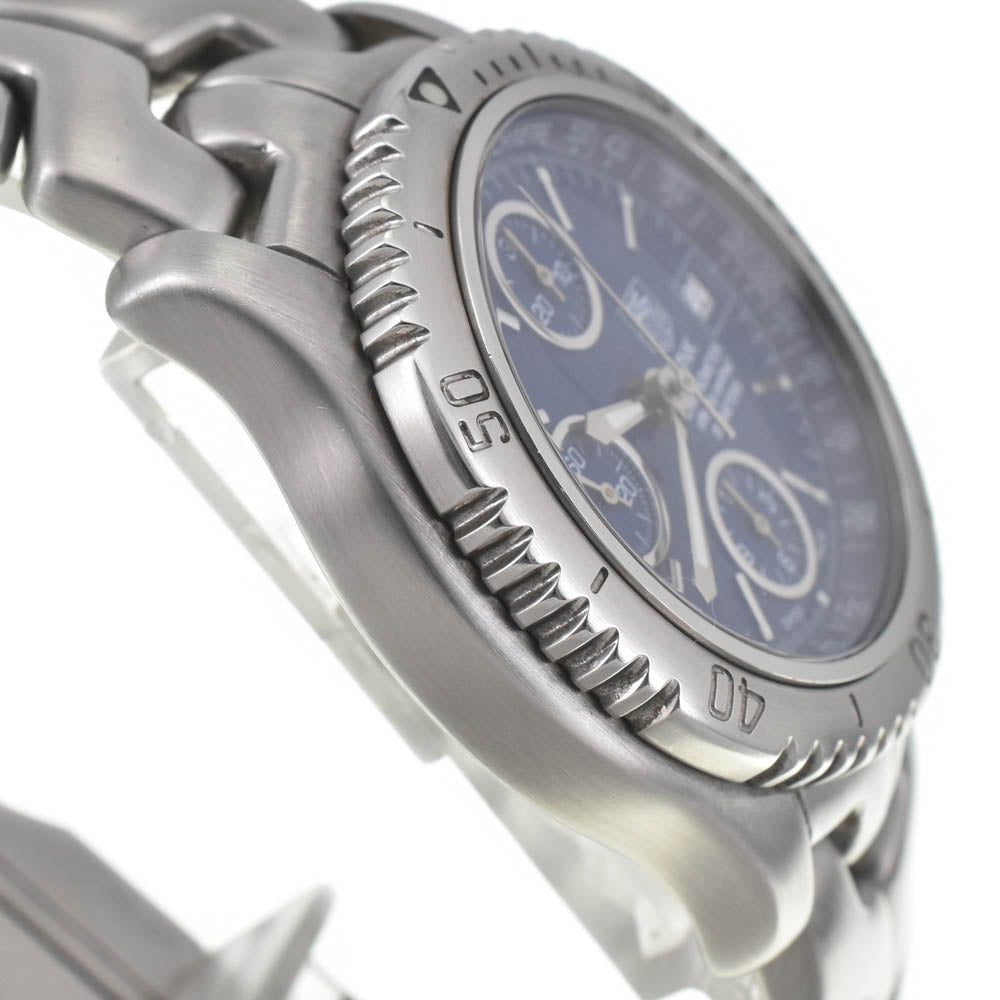 with paper TAG HEUER Link CT5110 Chronograph Date blue Dial Automatic Men's
 Watch J#142722