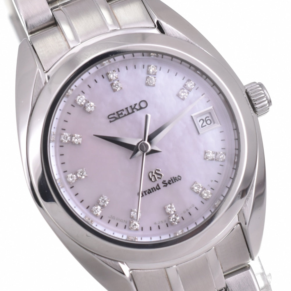 with paper SEIKO GS Grand Seiko STGF077/4J52-0AC0 Diamond index Pink shell Dial Quartz Ladies
 Watch K#142724