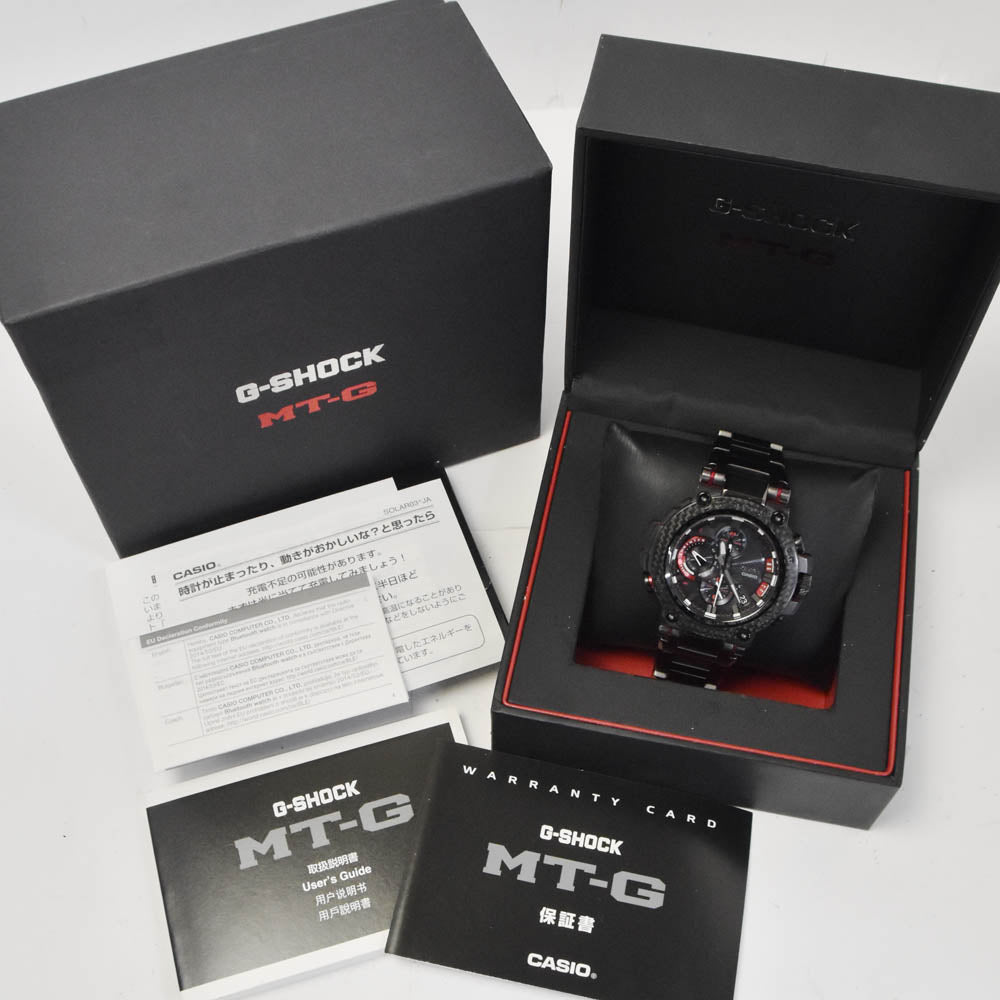 with paper CASIO G-SHOCK MT-G MTG-B1000XBD-1AJF black Dial Radio Sync Solar Men's
 Watch J#142732