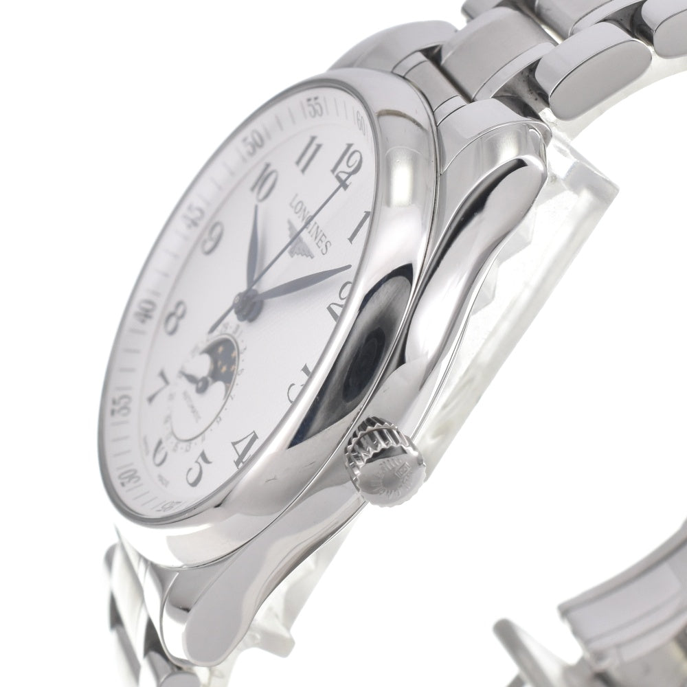 with paper LONGINES Master collection L2.909.4.78.6 Moon phase date Silver Dial Automatic Men's
 Watch J#142733