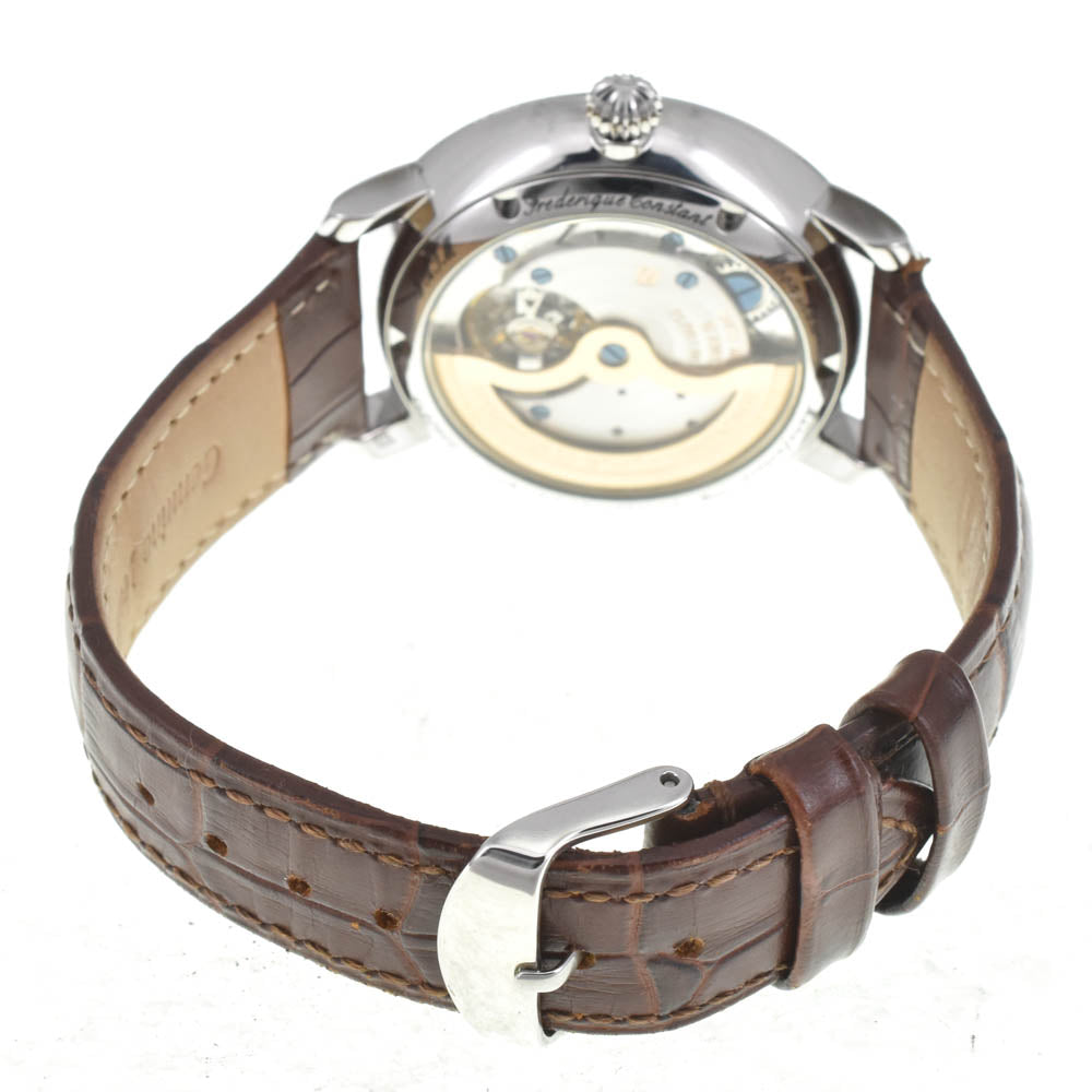 with paper FREDERIQUE CONSTANT Slim line FC-705X4S4/5/6 Moon phase Silver Dial Automatic Men's
 Watch J#142749