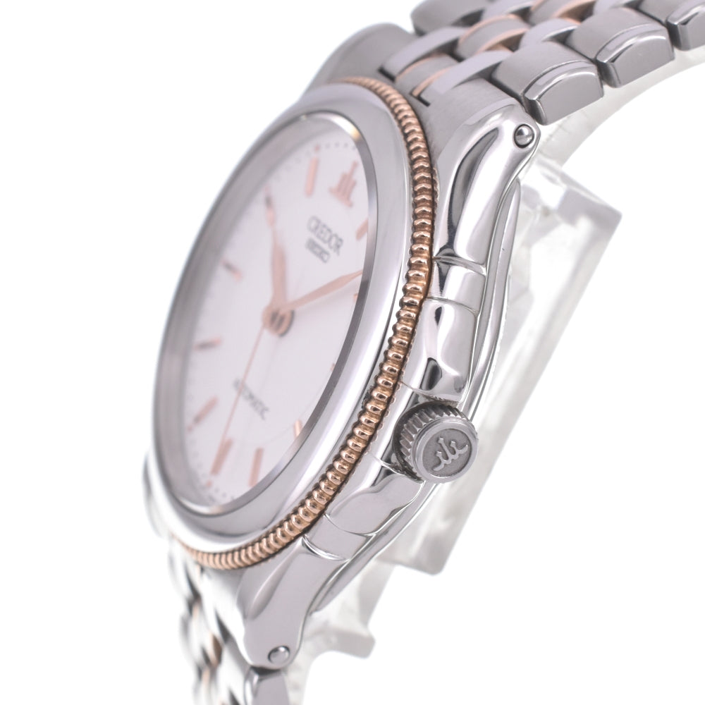 SEIKO CREDOR Pacificique 4S71-6A10 Limited to 300 pieces Stainless Steel/K18PG white Dial Automatic Men's
 Watch K#142751