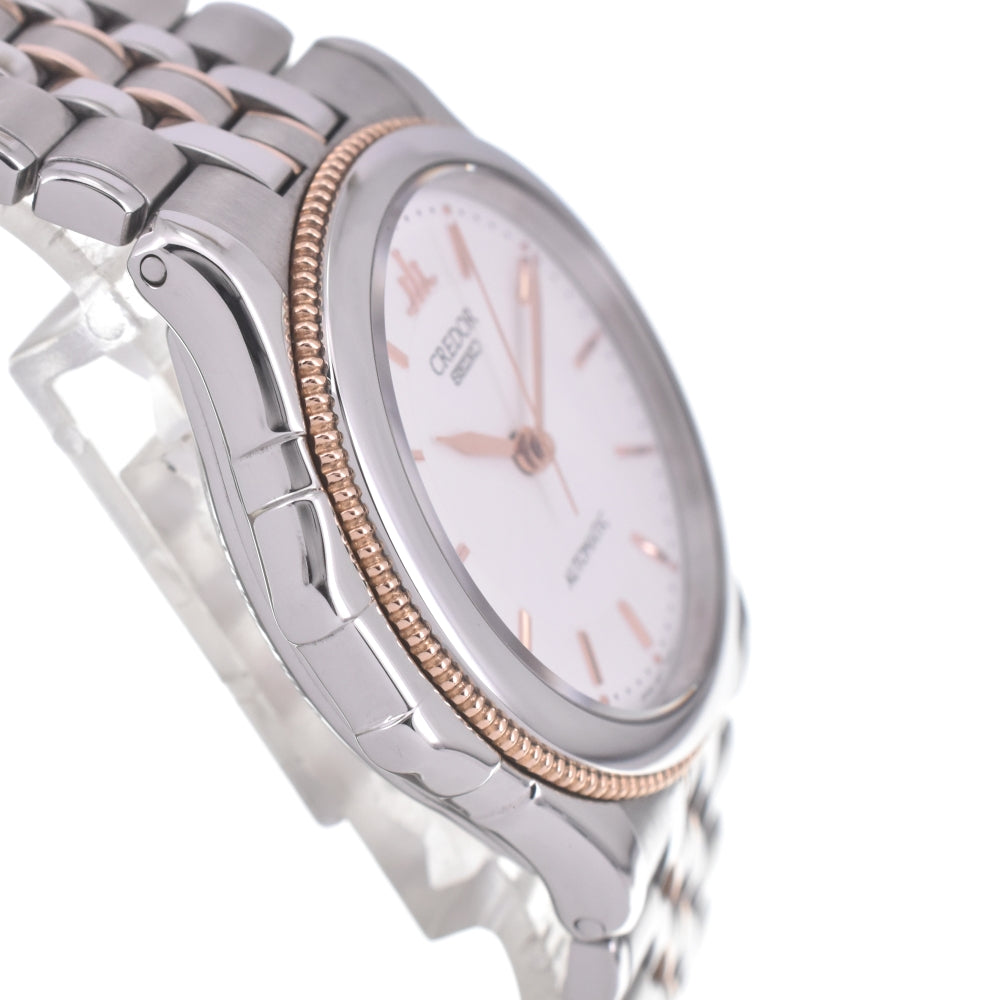 SEIKO CREDOR Pacificique 4S71-6A10 Limited to 300 pieces Stainless Steel/K18PG white Dial Automatic Men's
 Watch K#142751