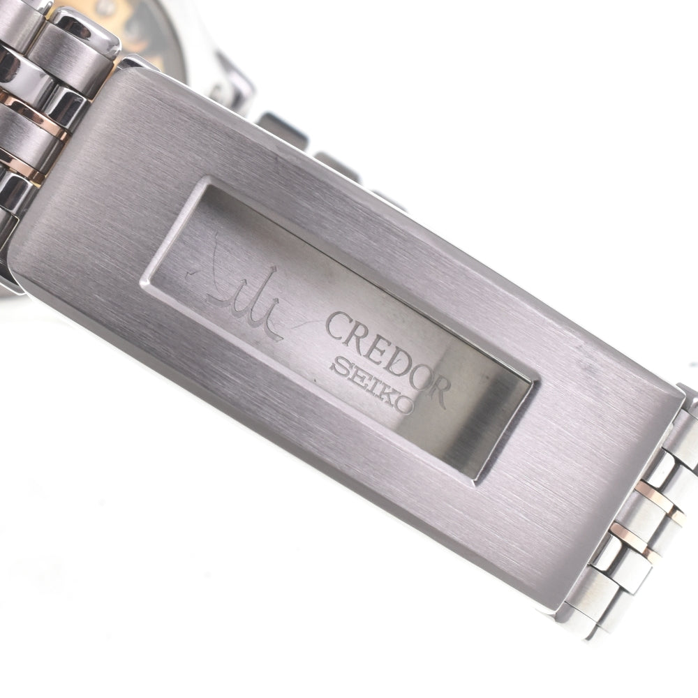 SEIKO CREDOR Pacificique 4S71-6A10 Limited to 300 pieces Stainless Steel/K18PG white Dial Automatic Men's
 Watch K#142751