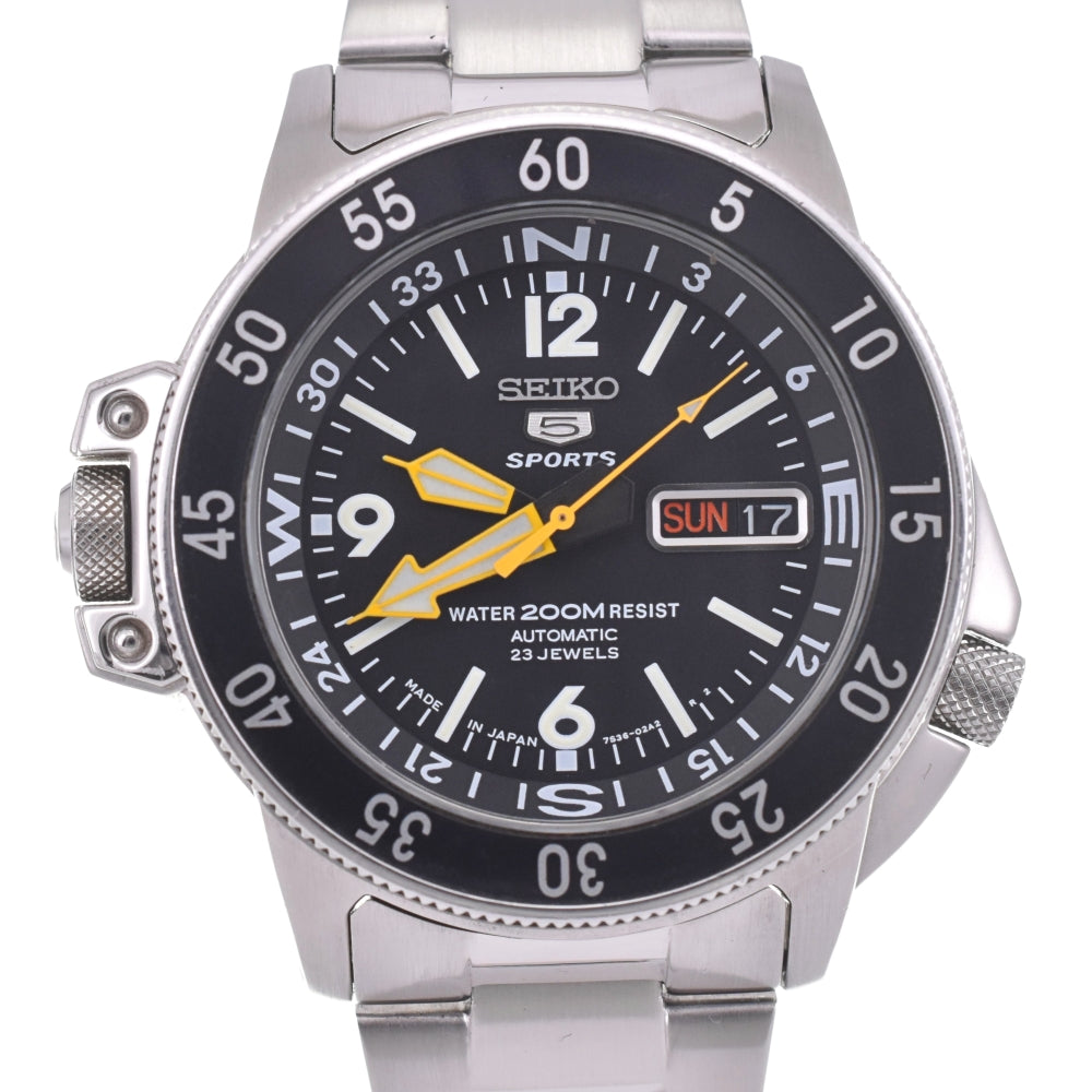SEIKO 5Sports Black Atlas SKZ211J1/7S36-01E0 black Dial Automatic Men's
 Watch L#142752