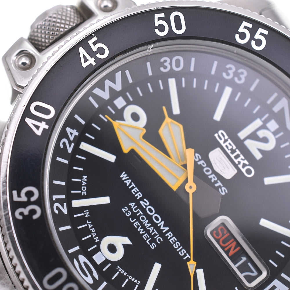 SEIKO 5Sports Black Atlas SKZ211J1/7S36-01E0 black Dial Automatic Men's
 Watch L#142752