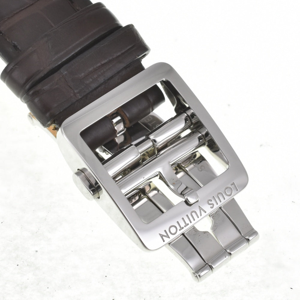 with paper LOUIS VUITTON Tambour Q1321 Chronograph Date Brown Dial Quartz Ladies
 Watch J#142757