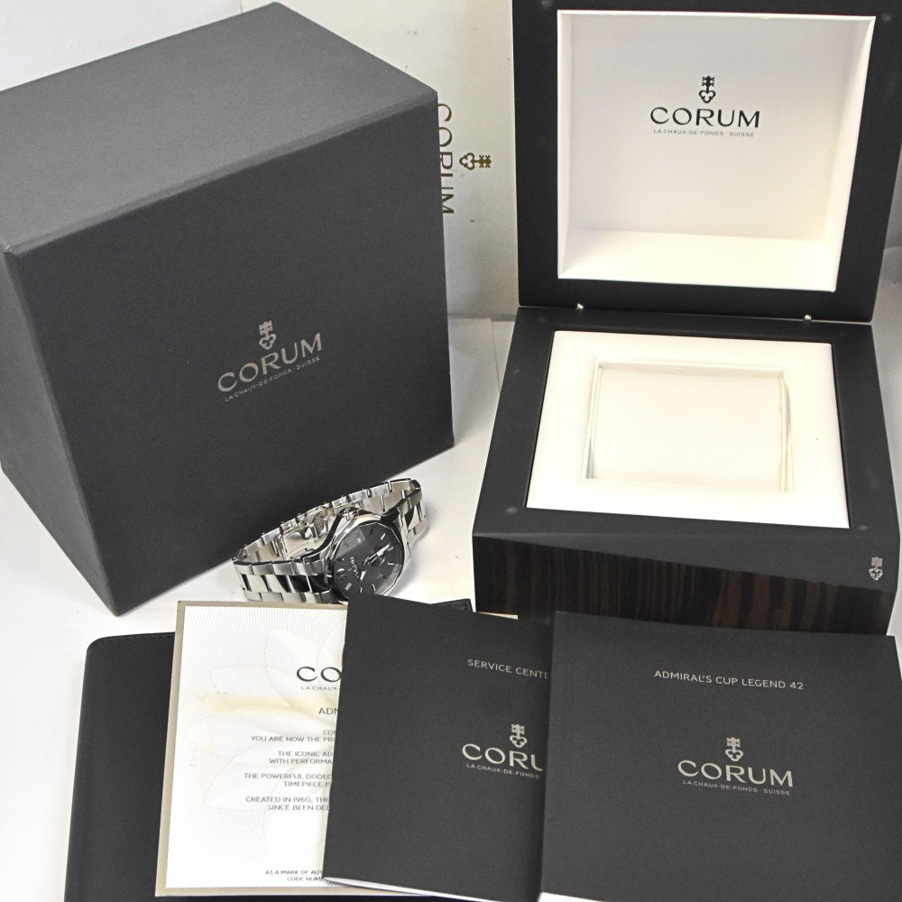CORUM Admiral's Cup Legend 42 395.101.20/V720 FH10 Small second date black Dial Automatic Men's
 Watch J#142759