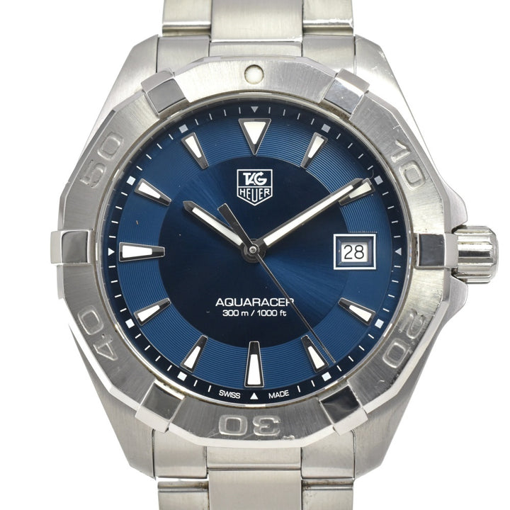 TAG HEUER Aqua Racer 300m WAY1112 Date blue Dial Quartz Men's
 Watch O#142760