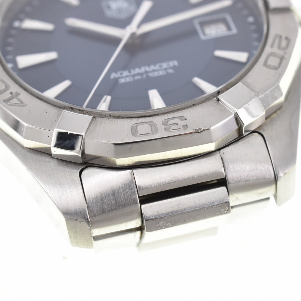TAG HEUER Aqua Racer 300m WAY1112 Date blue Dial Quartz Men's
 Watch O#142760