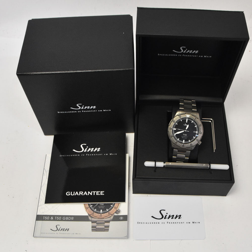 with paper Sinn T50 Diving 203.ARKTIS titanium black Dial Automatic Men's
 Watch J#142763