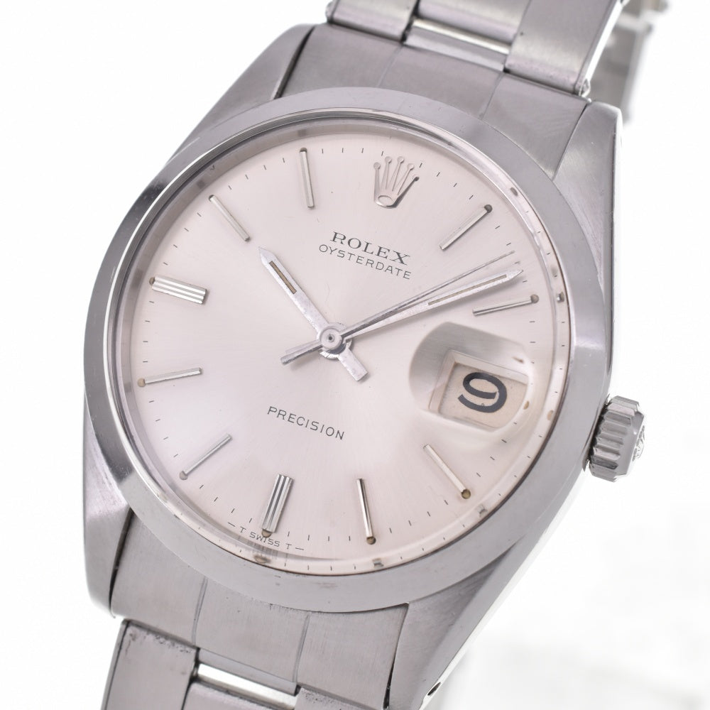 ROLEX Oyster Date Precision 6694 vintage Cal.1215 Silver Dial Hand Winding Men's
 Watch N#142770