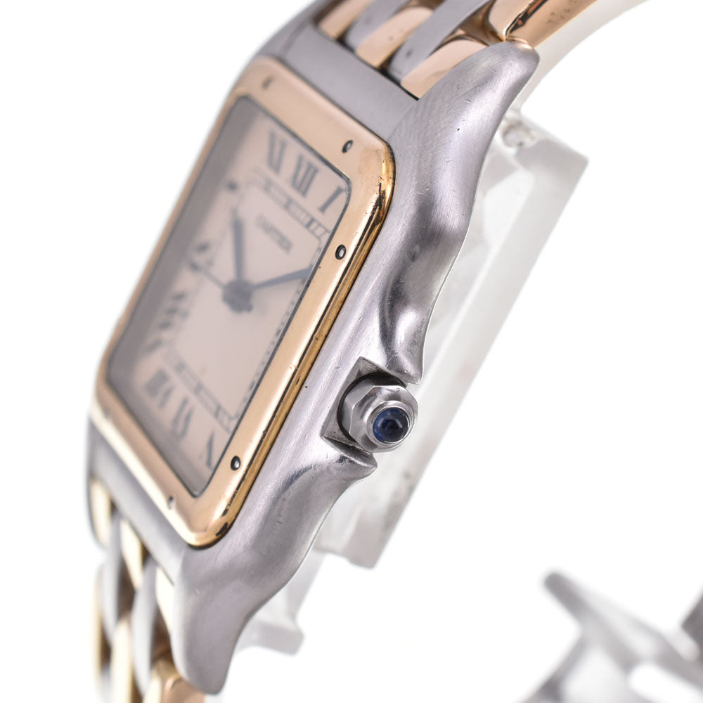 CARTIER PANTHERE LM 3 LOW Date Stainless Steel / YG Ivory Dial Quartz Men's
 Watch P#142782