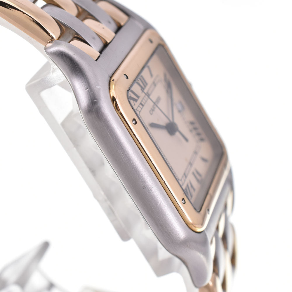 CARTIER PANTHERE LM 3 LOW Date Stainless Steel / YG Ivory Dial Quartz Men's
 Watch P#142782