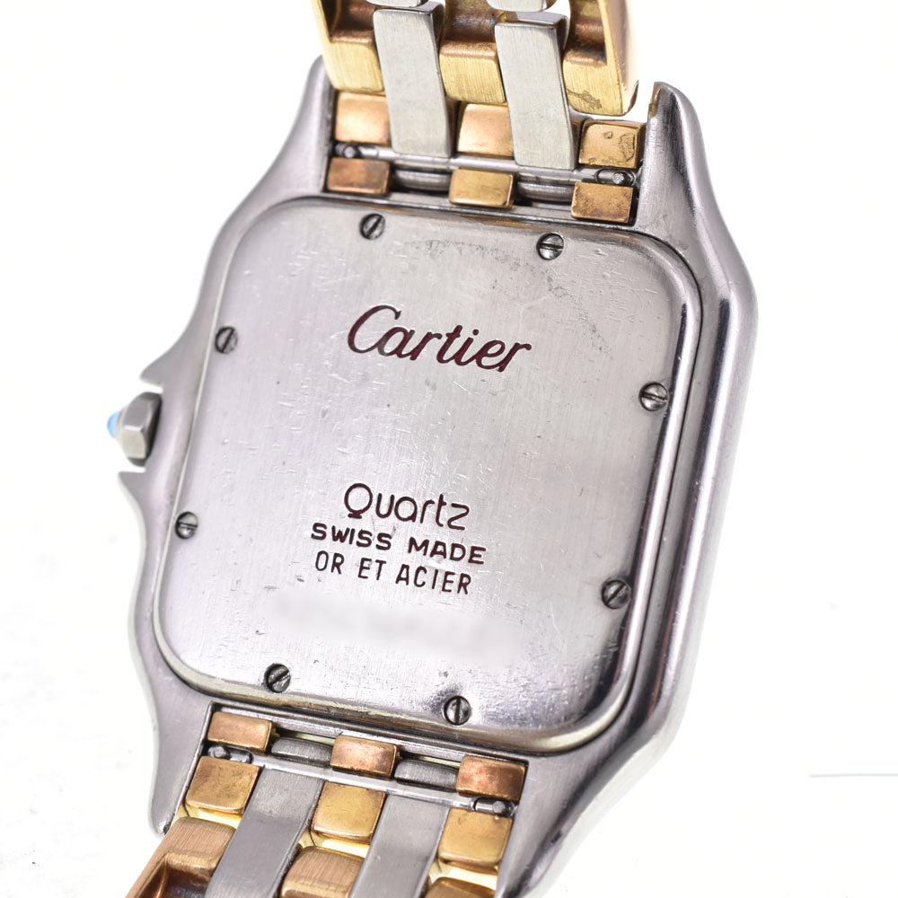 CARTIER PANTHERE LM 3 LOW Date Stainless Steel / YG Ivory Dial Quartz Men's
 Watch P#142782