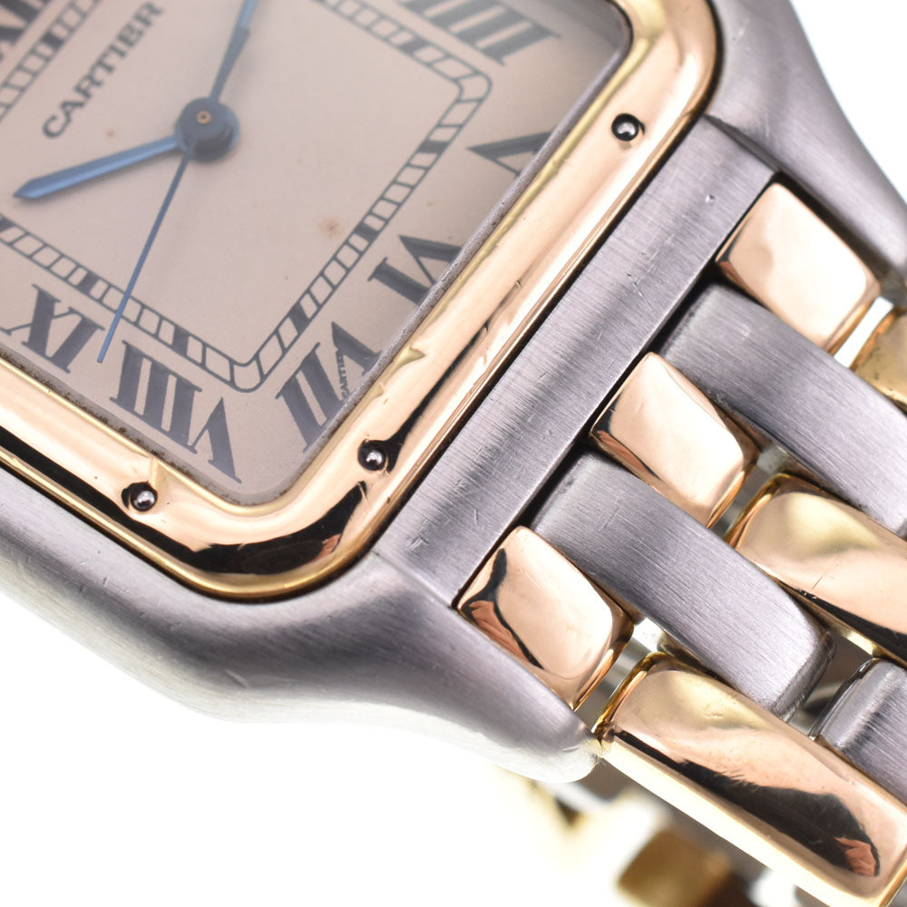 CARTIER PANTHERE LM 3 LOW Date Stainless Steel / YG Ivory Dial Quartz Men's
 Watch P#142782