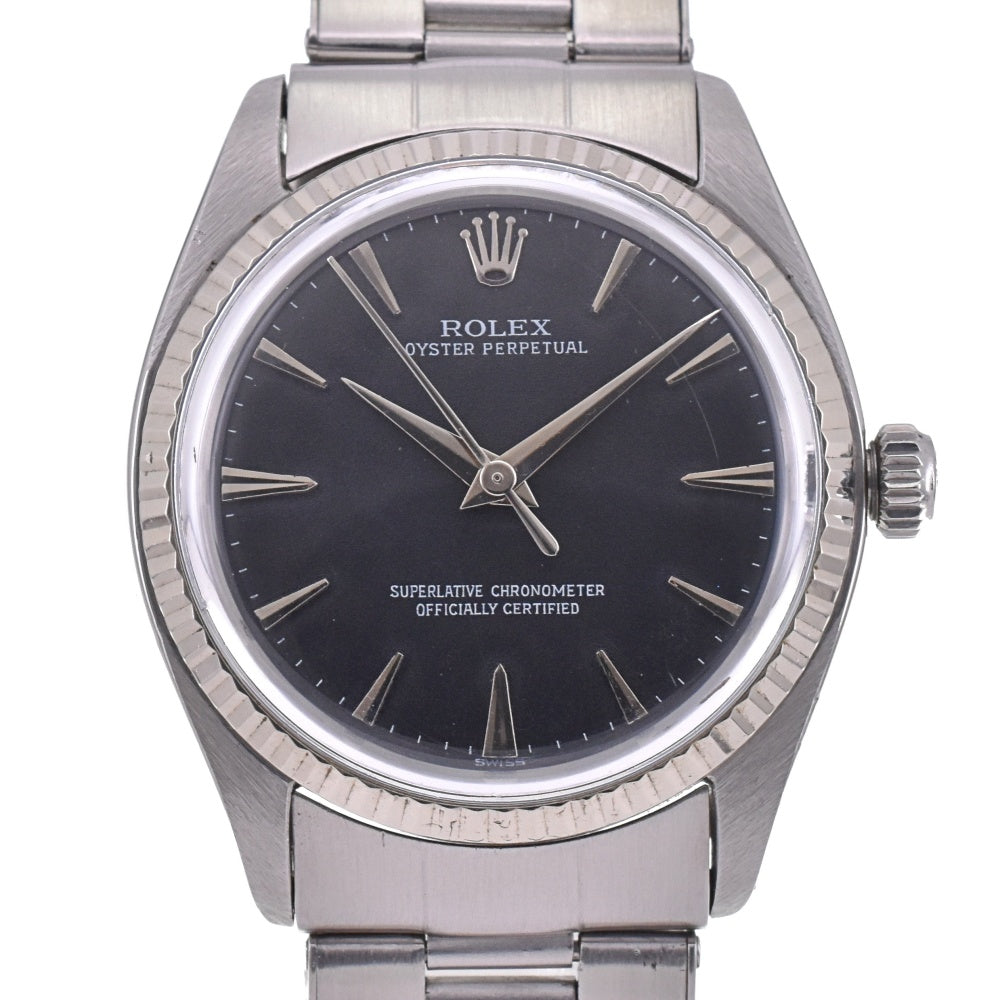 ROLEX Oyster perpetual 1005 vintage Cal.1560 black Dial Automatic Men's
 Watch N#142786