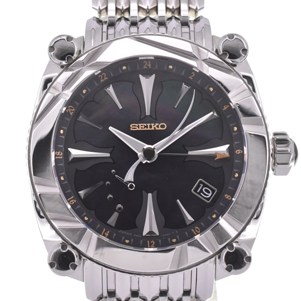 SEIKO Galante GMT SBLA067/5R66-0AW0 Power reserve date Black shell Dial Spring drive Men's
 Watch K#142787
