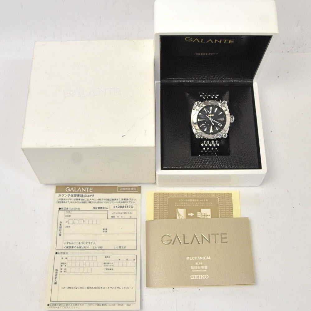 SEIKO Galante GMT SBLA067/5R66-0AW0 Power reserve date Black shell Dial Spring drive Men's
 Watch K#142787