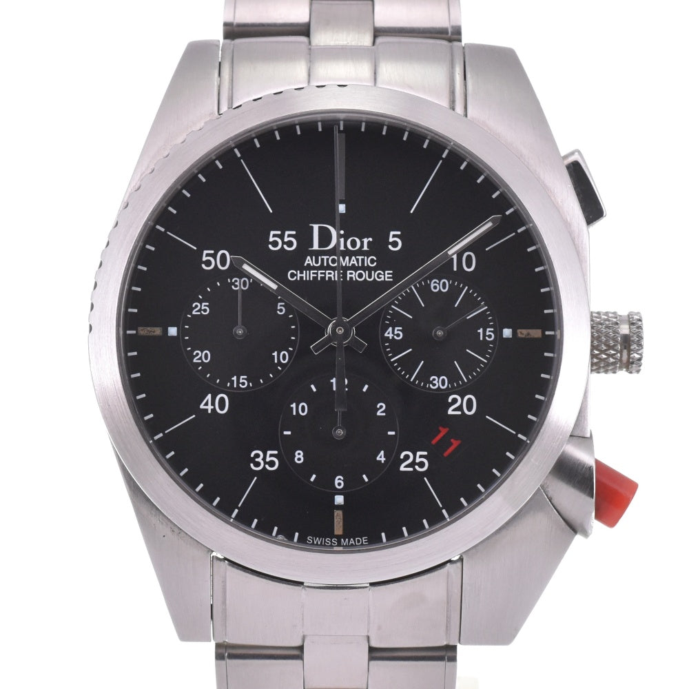 with paper Dior Cyfuru Rouge CD084610 Chronograph Date black Dial Automatic Men's
 Watch K#142789
