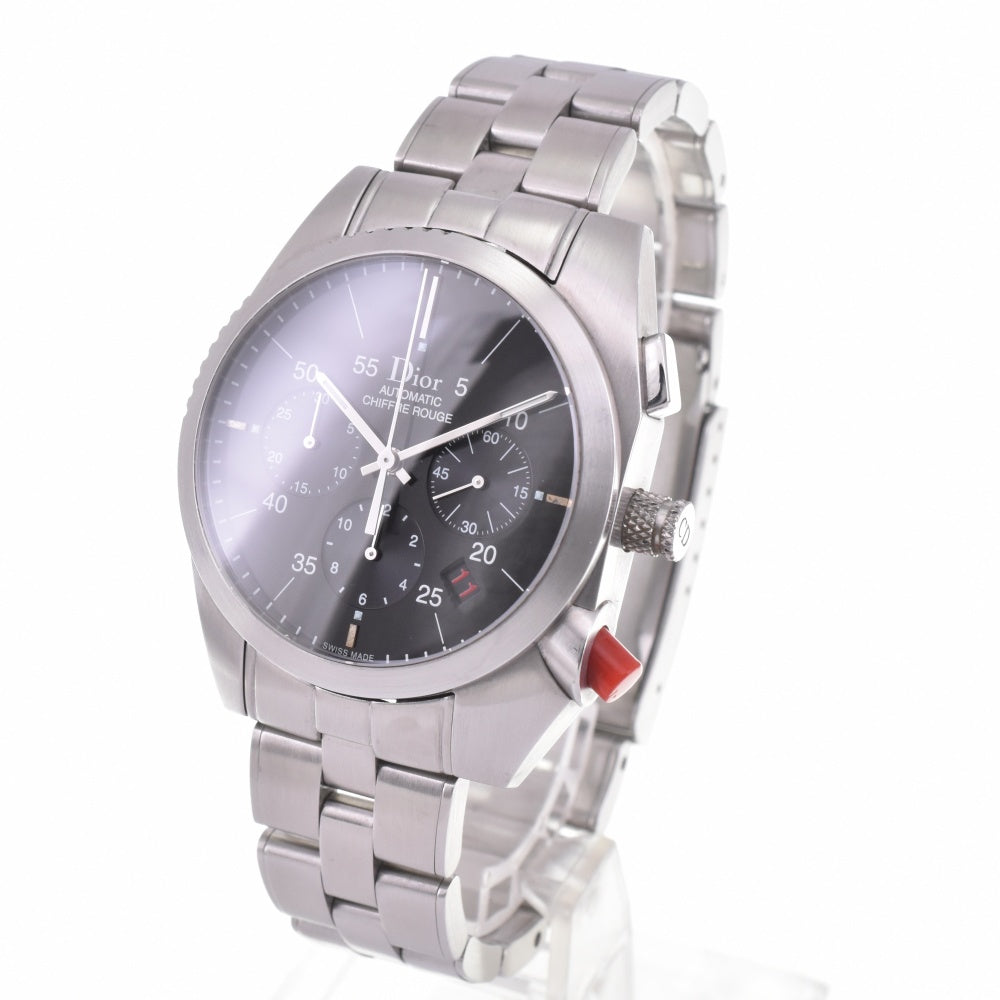 with paper Dior Cyfuru Rouge CD084610 Chronograph Date black Dial Automatic Men's
 Watch K#142789