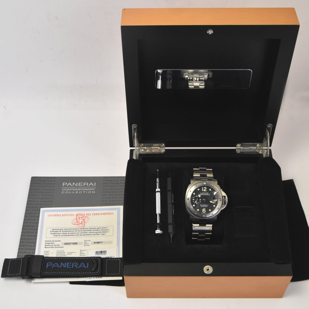 PANERAI Luminor Submersible PAM00025 Small second date black Dial Automatic Men's
 Watch L#142802