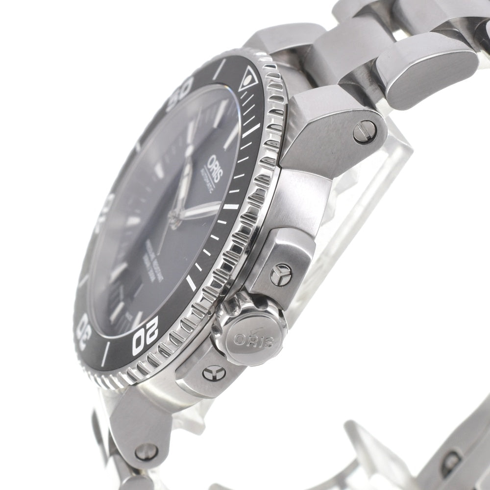 with paper ORIS Aquis Date 01 733 7653 4154-07 black Dial Automatic Men's
 Watch J#142812