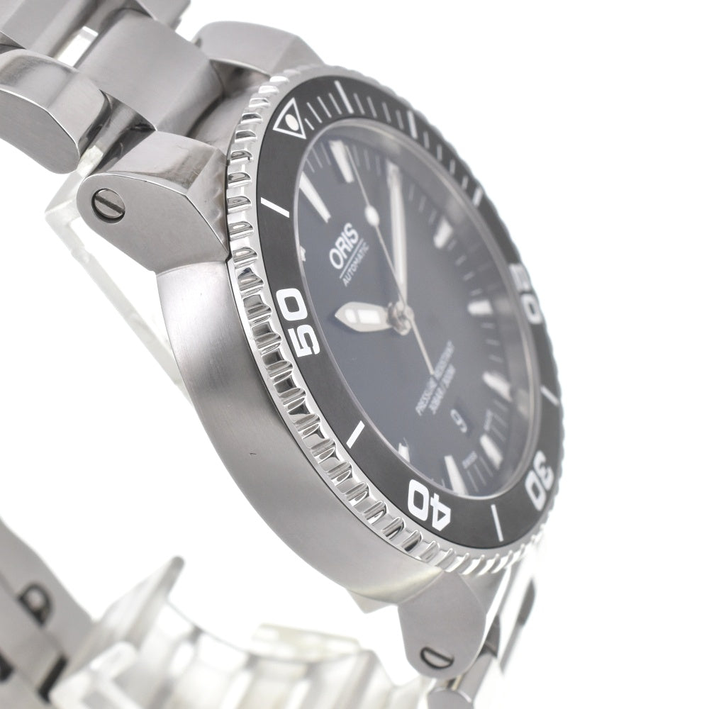 with paper ORIS Aquis Date 01 733 7653 4154-07 black Dial Automatic Men's
 Watch J#142812