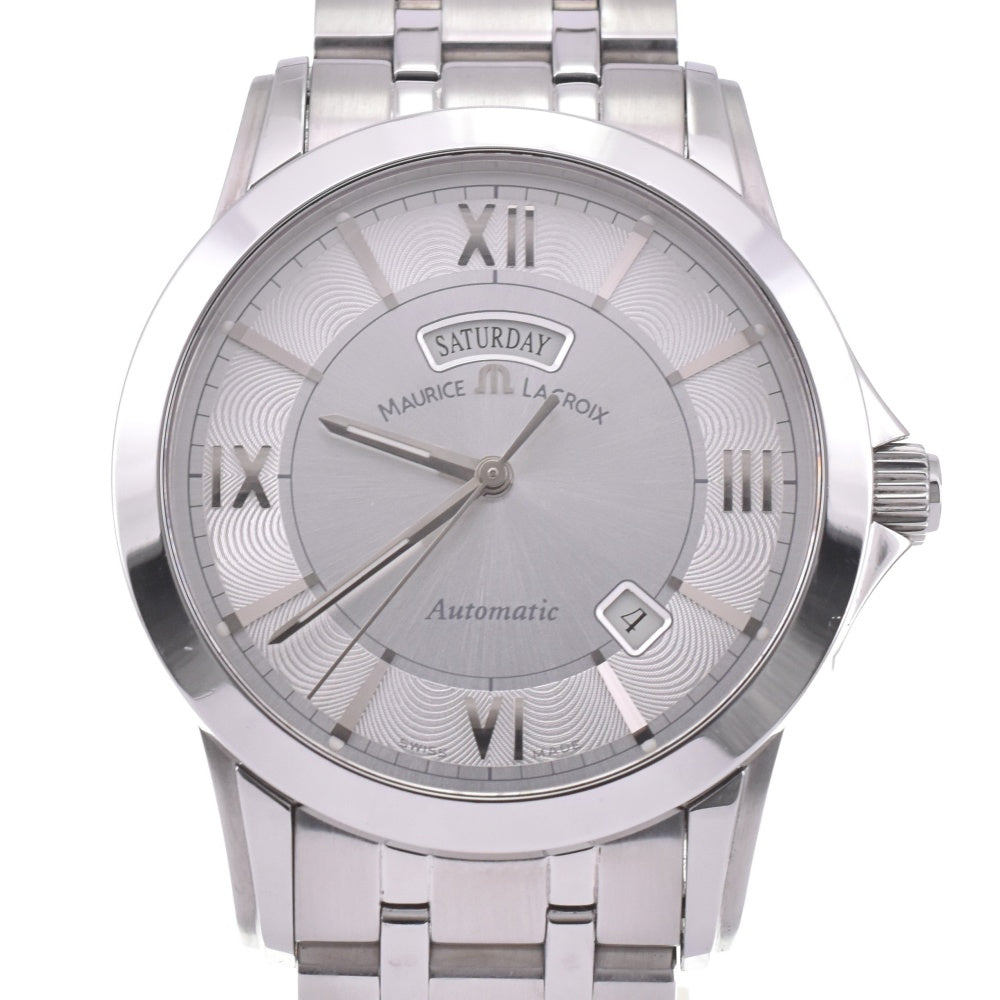 with paper MAURICE LACROIX Pontos Day Date PT6058 Silver Dial Automatic Men's
 Watch K#142817