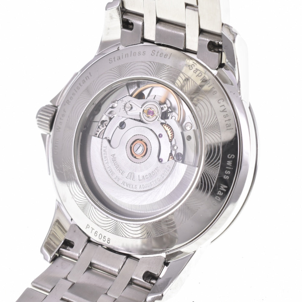 with paper MAURICE LACROIX Pontos Day Date PT6058 Silver Dial Automatic Men's
 Watch K#142817