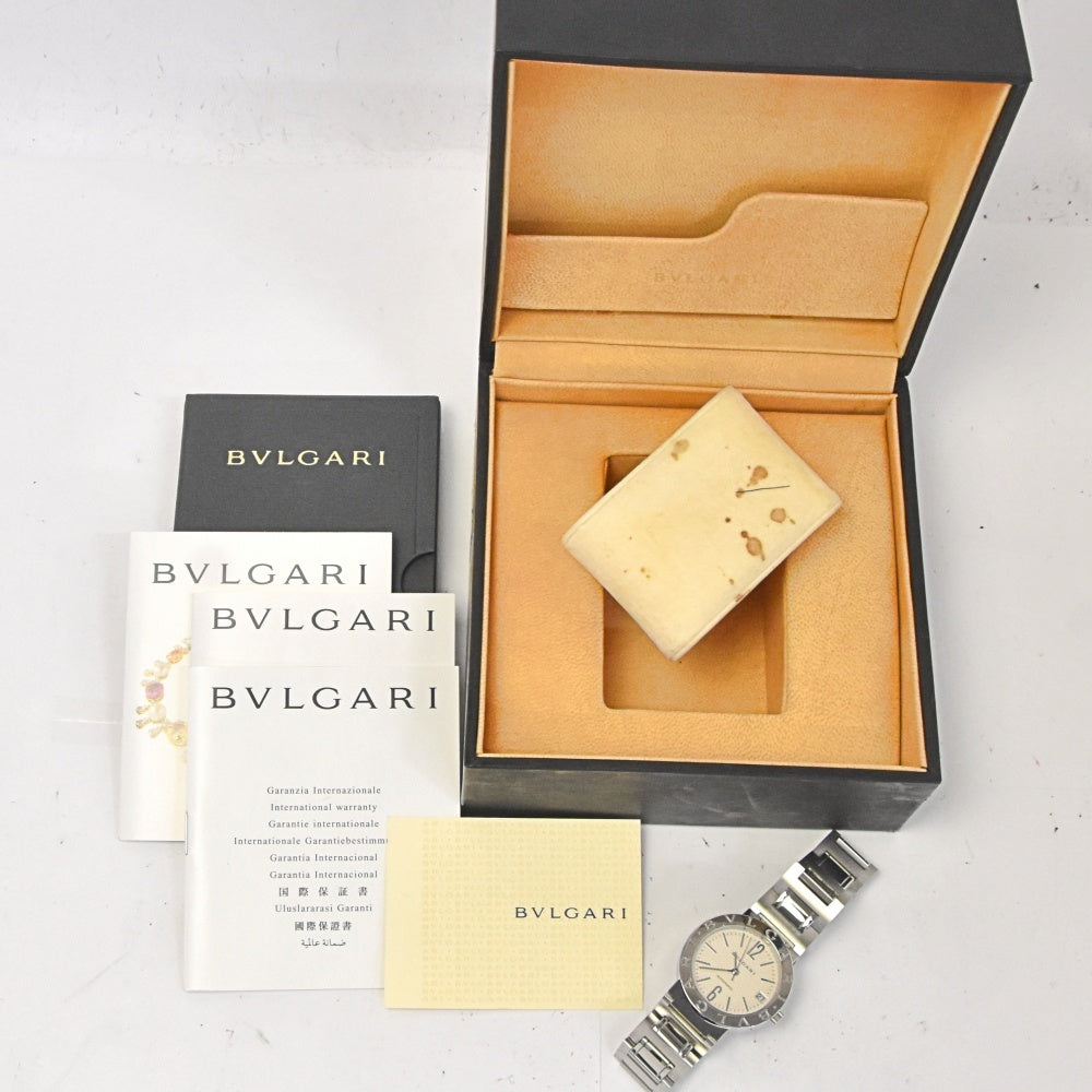 with paper BVLGARI Bvlgari Bvlgari BB33SS AUTO Date Silver Dial Automatic Men's
 Watch K#142819