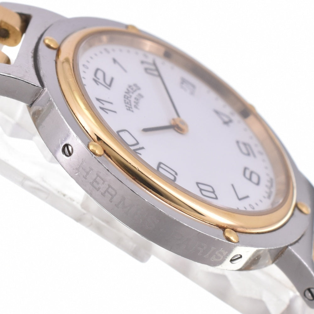 HERMES Clipper Date white Dial Quartz Men's
 Watch J#142822