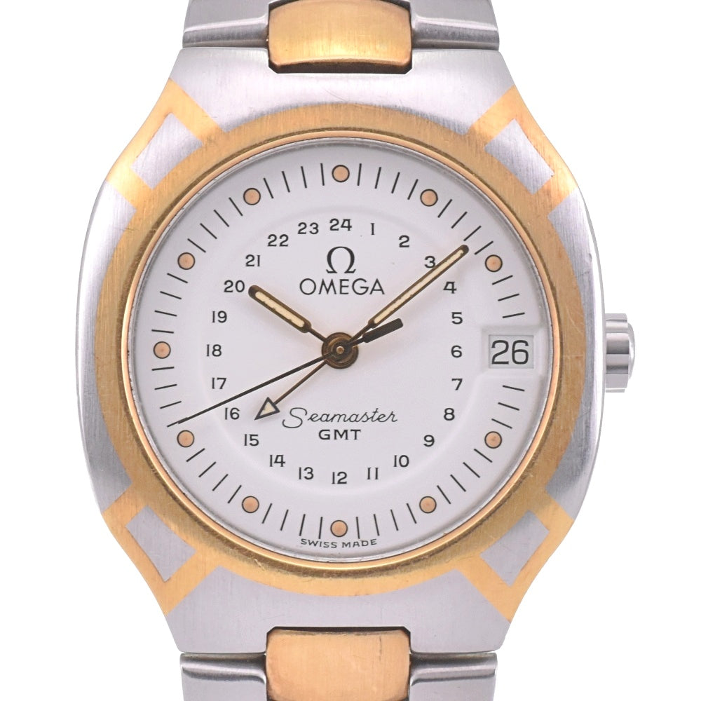 OMEGA Seamaster Polaris GMT Stainless Steel/K18 white Dial Quartz Men's
 Watch K#142824