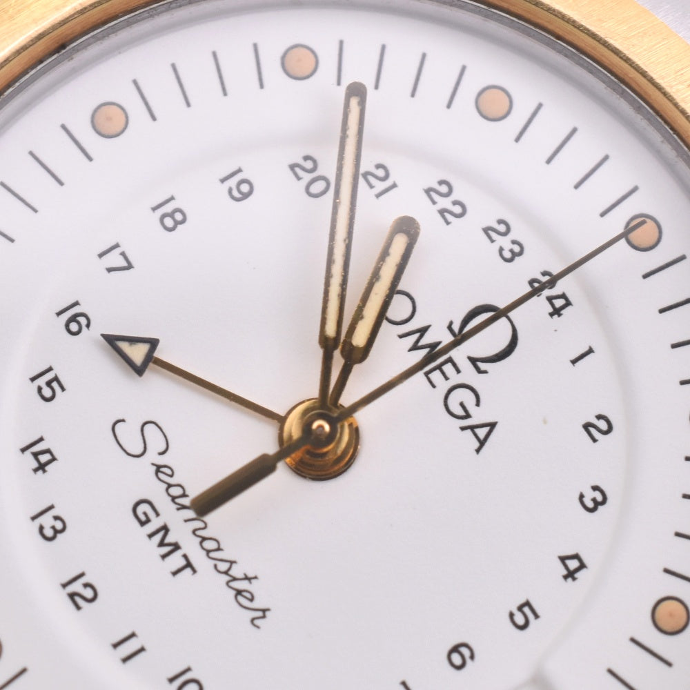 OMEGA Seamaster Polaris GMT Stainless Steel/K18 white Dial Quartz Men's
 Watch K#142824