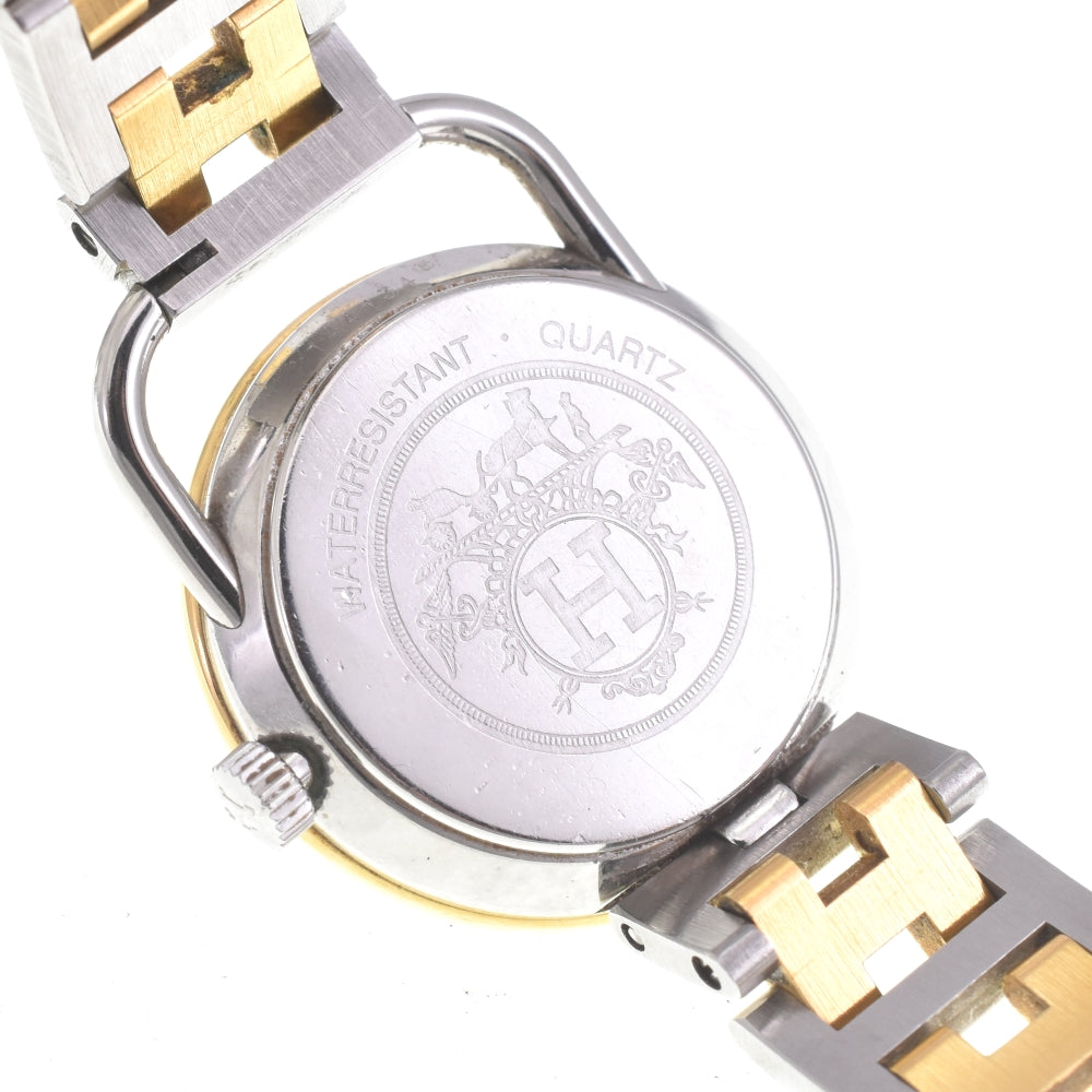 HERMES Arceau Date Stainless Steel/Gold Plated white Dial Quartz Men's
 Watch K#142825