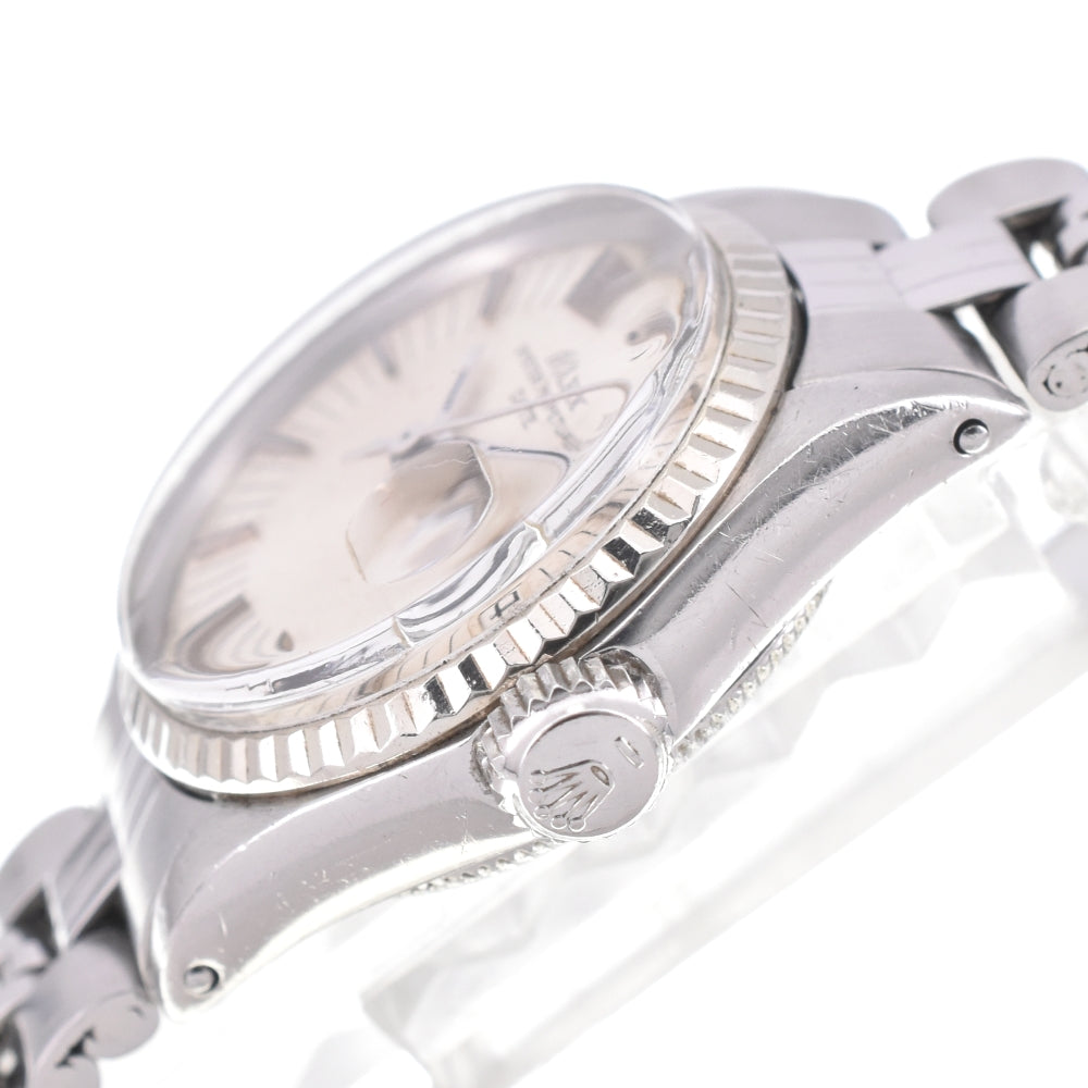 ROLEX Oyster perpetual date 6517 vintage WG bezel Cal.1161 Silver Dial Automatic Ladies
 Watch N#142829