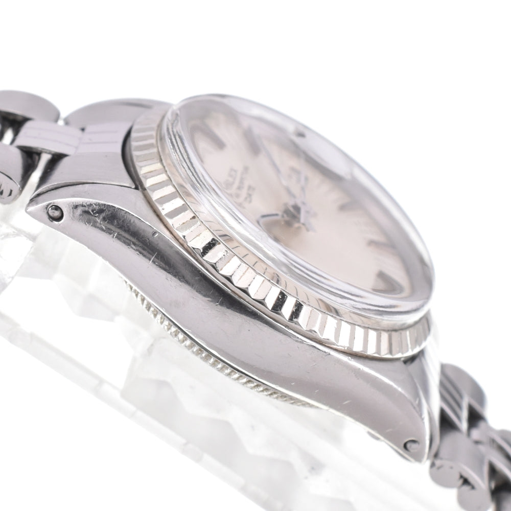 ROLEX Oyster perpetual date 6517 vintage WG bezel Cal.1161 Silver Dial Automatic Ladies
 Watch N#142829