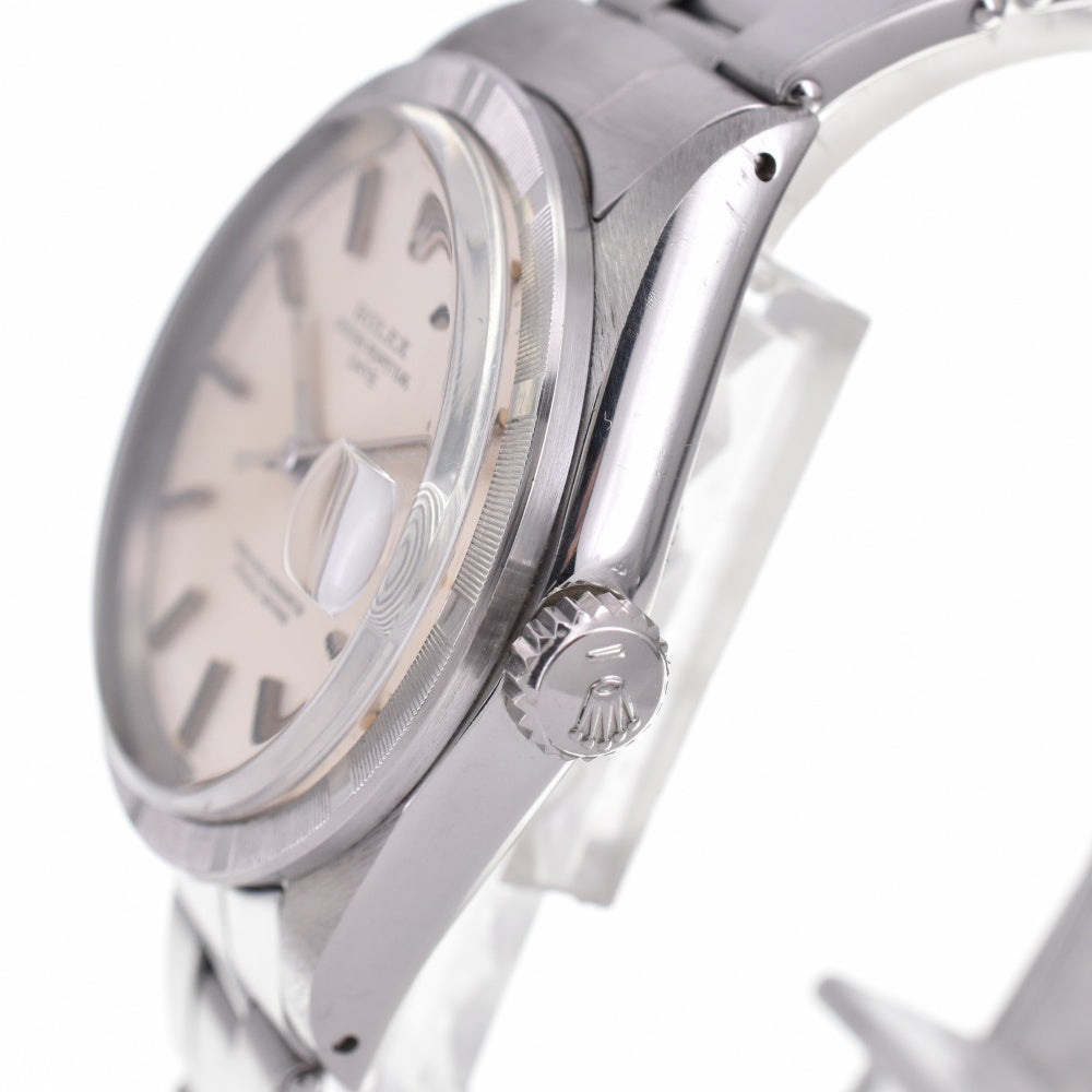 ROLEX Oyster perpetual date 1501 vintage Finely Engine Turned Bezel Silver Dial Automatic Men's
 Watch M#142831