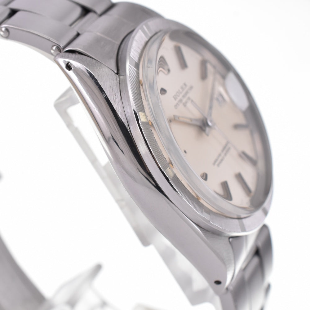 ROLEX Oyster perpetual date 1501 vintage Finely Engine Turned Bezel Silver Dial Automatic Men's
 Watch M#142831