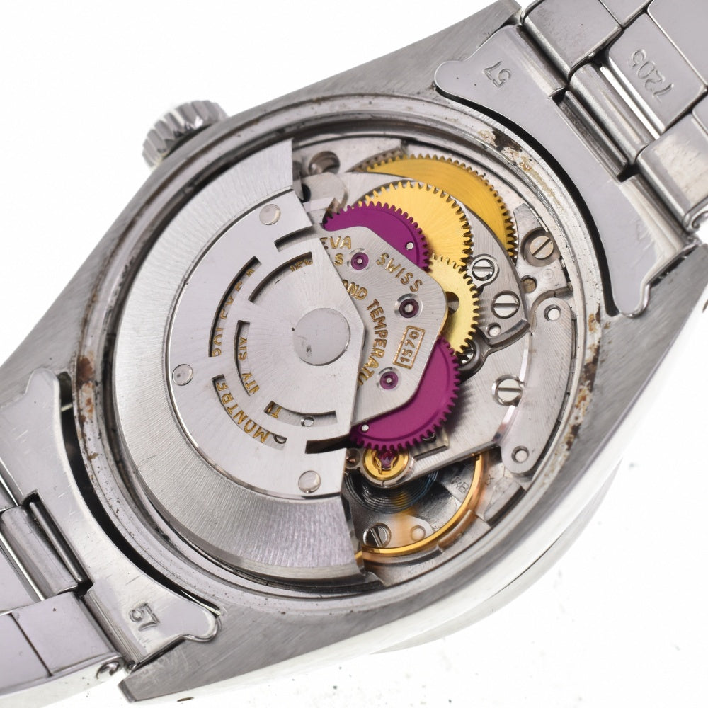 ROLEX Oyster perpetual date 1501 vintage Finely Engine Turned Bezel Silver Dial Automatic Men's
 Watch M#142831