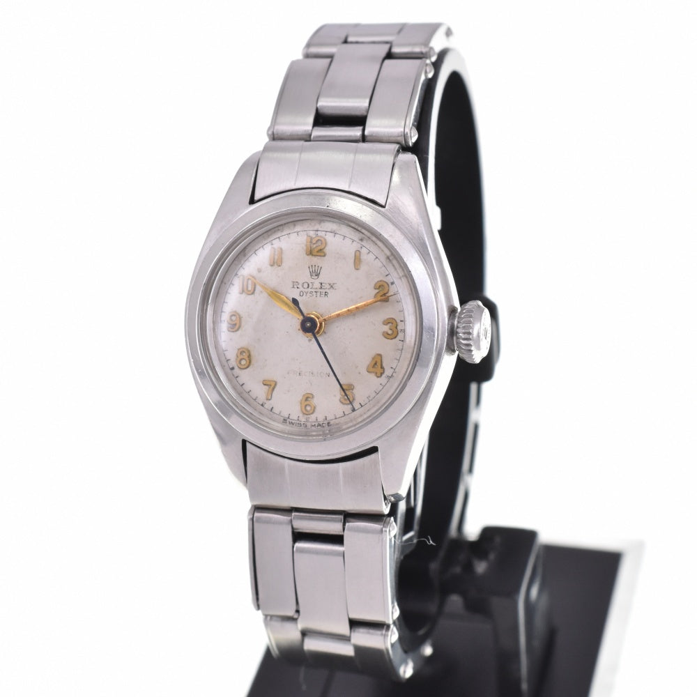 ROLEX Oyster Precision 5004 vintage Silver Dial Hand Winding Ladies
 Watch O#142833