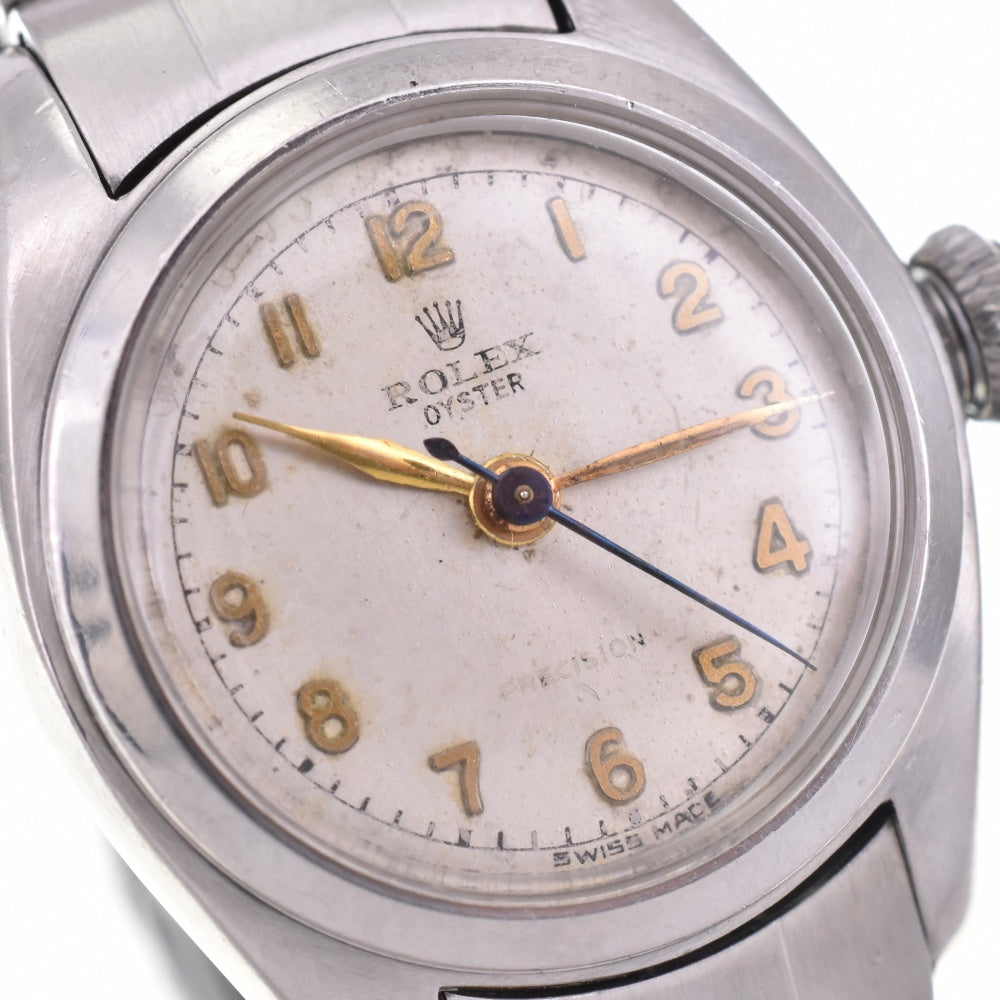 ROLEX Oyster Precision 5004 vintage Silver Dial Hand Winding Ladies
 Watch O#142833