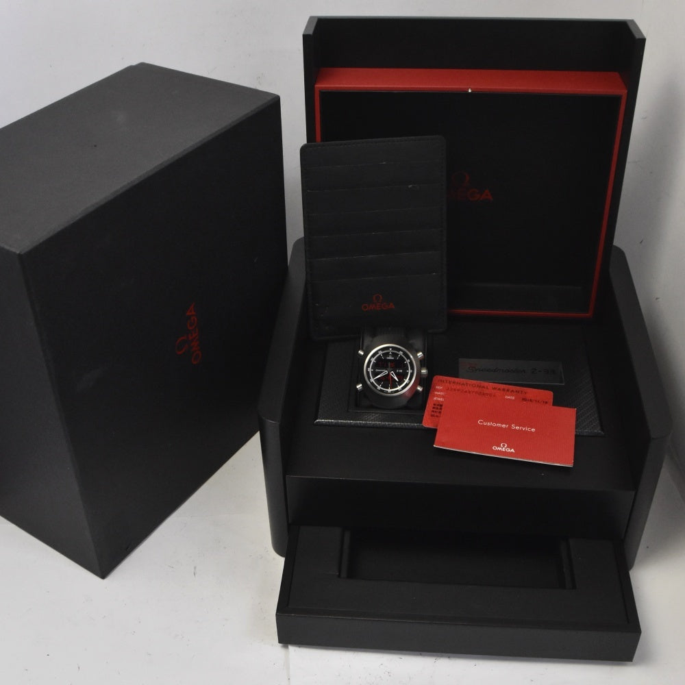 with paper OMEGA Speedmaster Space Master Z-33 325.92.43.79.01.001 Anadigi notation black Dial Quartz Men's
 Watch N#142843